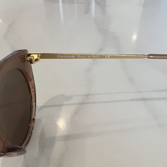 Illesteva Palm Beach Cat Eye Sunglasses, Peach/Brown, One Size main image 6